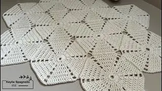 Tapete Hexagonal Flor - Com 4 opções para unir as peças!