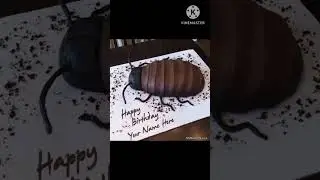 Cockroach design cake#ytshorts#Insect design cake#