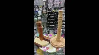 Wood Tissue Stand Large -Wooden Kitchen Tissue Roll Holder - Wooden Brown Kitchen Tissue Roll Holder