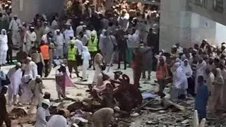 Detik Detik  Ambruknya Crane Alat Berat di Masjidil Haram 11 September 2015