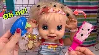 BABY ALIVE Danielle gets Lice! 🤢