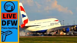 🔴Live NIGHT Plane Spotting at Dallas/Fort Worth Intl. DFW AIRPORT ACTION |KDFW -ozgaming9