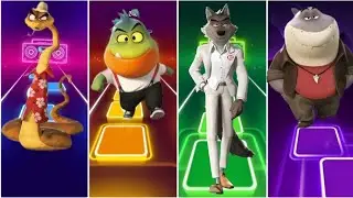 BAD GUYS, SNAKE VS PIRANHA VS WOLF VS SHARK - Coffin Dance Song (cover) Tiles Hop Dance 