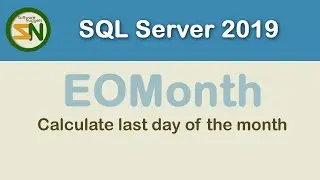 Calculate the last day of the month with EOMonth date function in SQL Server 2019.