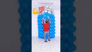 💙 Simple birthday decoration 🥳 Birthday decoration ideas at home ✨ balloon decoration ✨ #balloon