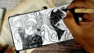How to Draw Kurenai Tsuge – Souboutei Kowasubeshi Ink Illustration 🖤