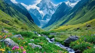 Peaceful Mountain Valley 🌸 Relaxing Nature Music for Stress Relief & Deep Calm