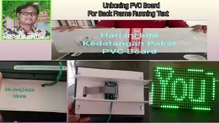 Running Text indoor dengan Back Frame dari PVC Board Murah, Simpel, dan Cepat.