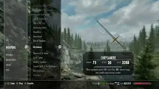 Weapon Stats: The Elder Scrolls V Skyrim-Chrysamere