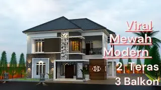 RUMAH MINIMALIS MODERN 2 LANTAI 12X14 || 5 KAMAR TIDUR || #desainmoderen #arisa3desain