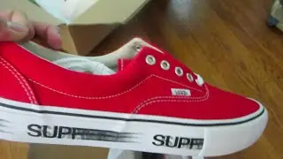 SUPREME X VANS MOTION LOGO ERA BLACK UNBOXING