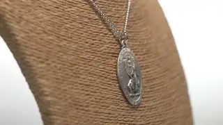 Sterling Silver St. Christopher Medal on 24