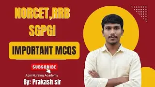 #02 MCQ|NORCET-10|RRB|SGPGI Series @AGNI_NURSING_ACADEMY 