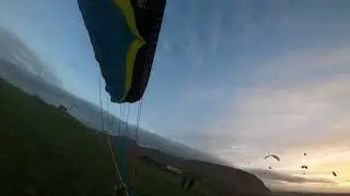 Sunset flight Ozone Dragonfly #hikeandfly #flyozone