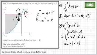 U8Q3 disc method with y=2 for axis of revolution
