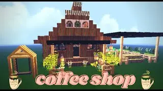 ☕ {mcpe} cottagecore coffee shop aesthetic minecraft 🍮{speedbuild} ~cocricot~