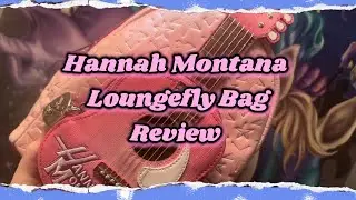 Hannah Montana Disney Channel Loungefly Mini Backpack Bag Review! Guitar Shaped Purse!