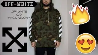 OFF-WHITE CAMOUFLAGE ARROWS HOODIE UNBOXING + SIZING REVIEW !!