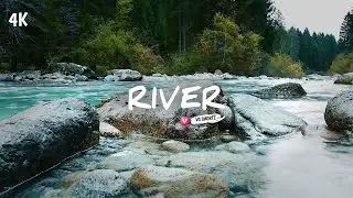 Relaxing Sleep Music | River Water Flow ASMR | 4K UHD | Relaxing, Stress Relief, Meditation Music
