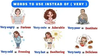 Stop saying 'Very'! 🚫 Level up your English with these powerful alternatives.#englishforbeginners 