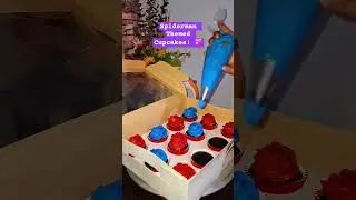 Spiderman Themed Cupcakes! 💖 #kukiliciouscakes #cakedecorating #caketutorial #cupcakes #spiderman