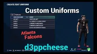 Creating custom uniforms for the Atlanta Falcons in madden 21!