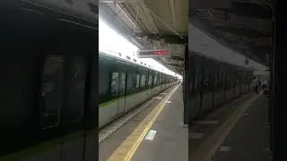 Hashimoto Station of Keihan Electric Railway. The Sub-Express Series 7000 arrived. A train in Japan.