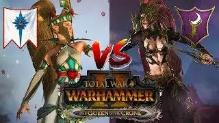 High Elves vs Dark Elves | Total War Warhammer 2 - The Queen &  The Crone DLC