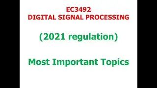 DSP Most important topics 2021 regulation