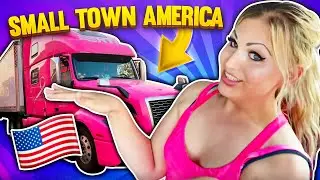 Brittney in Pink American Truck Driver CDL Lifestyle