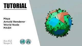 World Node In MASH | Maya & Arnold Renderer | Tutorial
