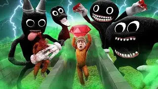LABERINTO SCP 2.0 - ESCAPANDO DE *CARTOON GARTEN OF BANBAN*  TRAMPAS Buscando GEMAS SECRETAS en GMOD