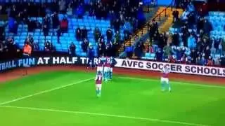 Carles Gil Amazing Goal - Aston Villa vs Bournemouth 25/01/15 (HD)