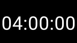 4 Hour Silent Timer. 240 Minutes time, pomodoro timer for study, reading, working, exercise 