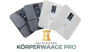 Heldenwerk K&ouml;rperfettwaage - K&ouml;rperanalysewaage mit App und Vollfl&auml;chensensor