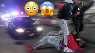 CRAZY FIGHT BREAKS OUT IN CHICAGO.. 9 COP CARS PULL UP DEEP‼️