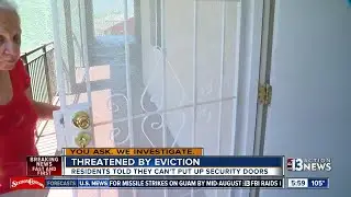 Elderly people facing eviction over security door fight
