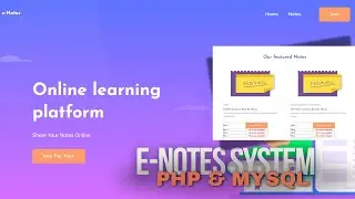 Full Functional & Responsive e-Notes Website Free Source Code | HTML, CSS, JS & PHP | Techy Guy