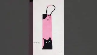 DIY Cute Cat Bookmark 📑🔖#diy #bookmark #viralshort #shorts #schoolcrafts #trending #viral