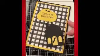 Using the Gingerbread House Dies and Scary Cute stamp set to create a spooky card!