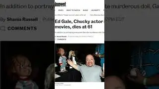 Ed Gale: Chucky Actor Dies at 61#EdGale #Chucky #ChildsPlay #HorrorMovies #HollywoodNews #RIPEdGale