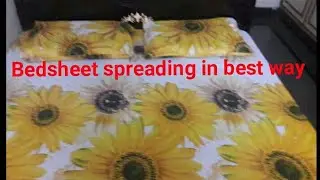 How to make bed ||simple and perfect way to spread bedsheet on bed ||