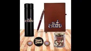 Diwali NP -Brown Diary +Metal Pen +Temp BT -Black