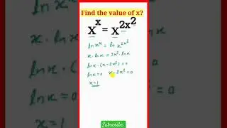 Find the value of x?/A nice exponential problem #maths #mathsolympiad #shorts