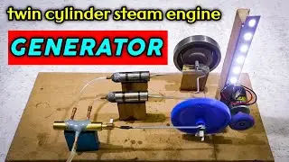 Homemade Twin Cylinder Steam Engine || Homemade Steam Engine || How To Make Steam Engine