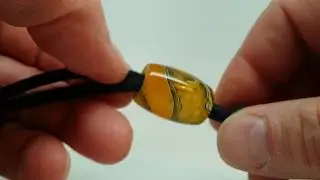 EDC Acrylic Lanyard and 550 Paracord Beads. Hand Turned Yellow and Black