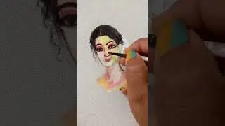 fabric painting face #kaviartstudio #face #fabric #shorts #ytshorts