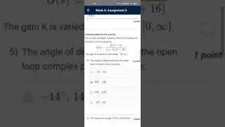 Control engineering | Week 5| Nptel | Assignment |