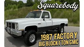 1987 V3500 factory 1 ton big block fuel injected high sierra square body pick up truck 4x4 lifted