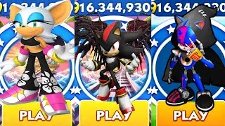 Sonic Dash - Doom shadow vs Riders rouge vs Neo Metal Sonic _ Sonic vs All Bosses Zazz Eggman